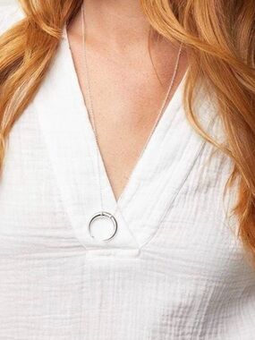 Gorjana Silver Crescent Cayne Necklace